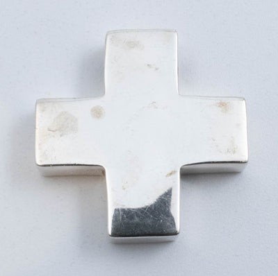 Vintage Sterling Silver Swiss Cross Pendant!