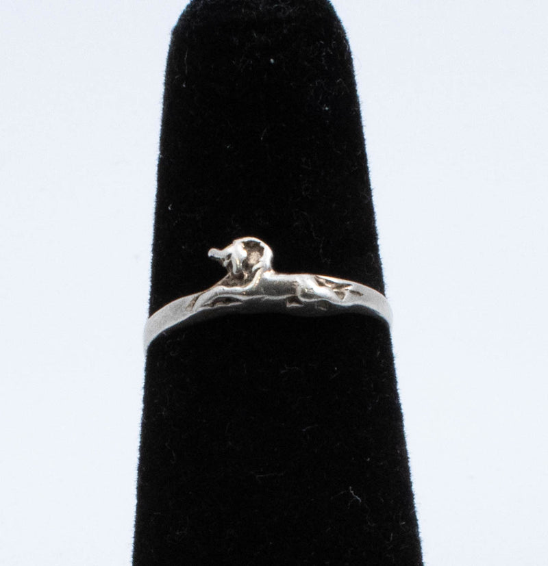 Vintage Sterling Silver Jumping Unicorn Ring! [Size 4.5 US]