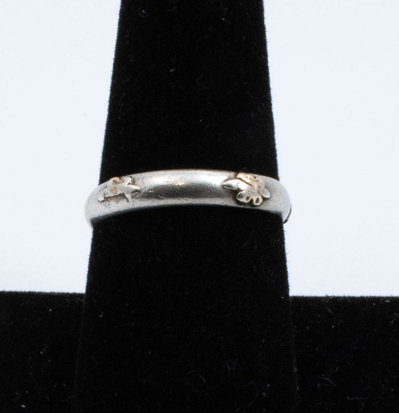 Vintage Sterling Silver Band with Butterflies! [Size 8.25 US]