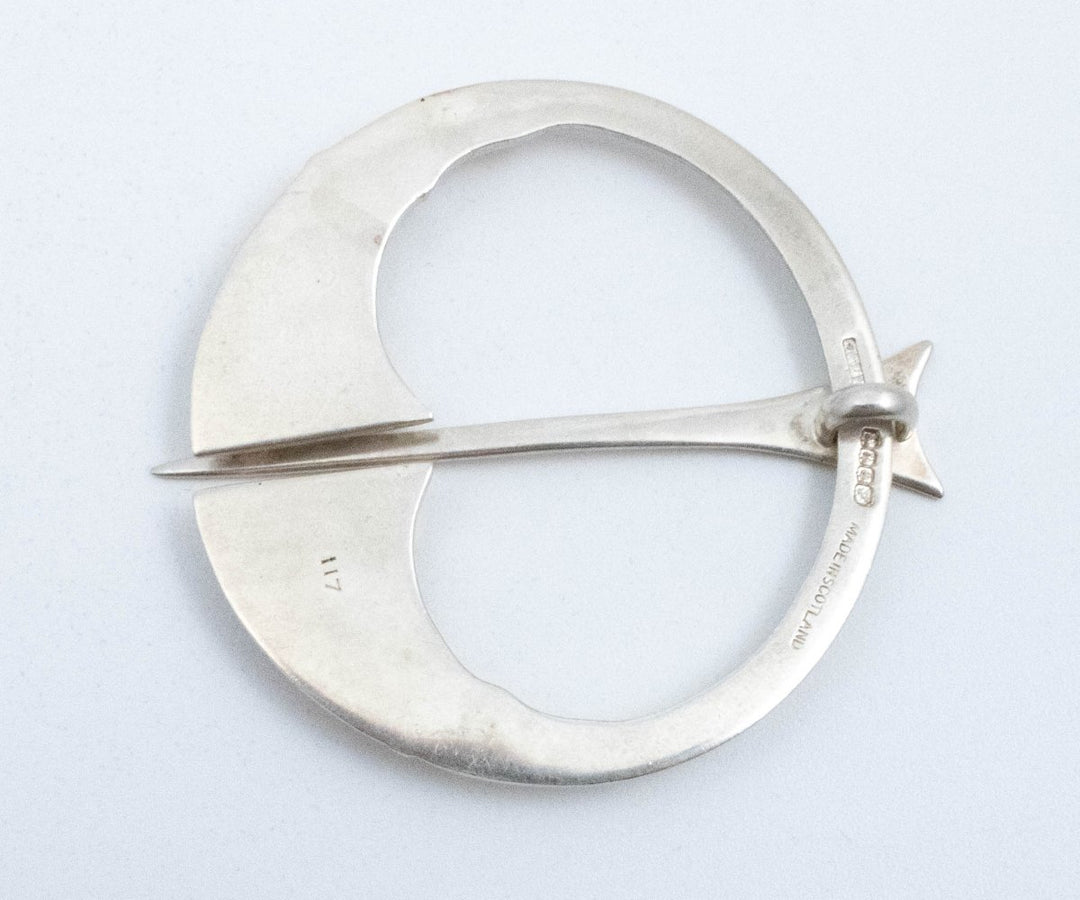 Vintage Sterling Silver Celtic Penannular Scottish Brooch! Made in Scotland!