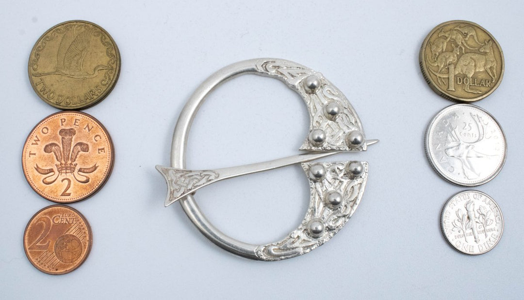 Vintage Sterling Silver Celtic Penannular Scottish Brooch! Made in Scotland!