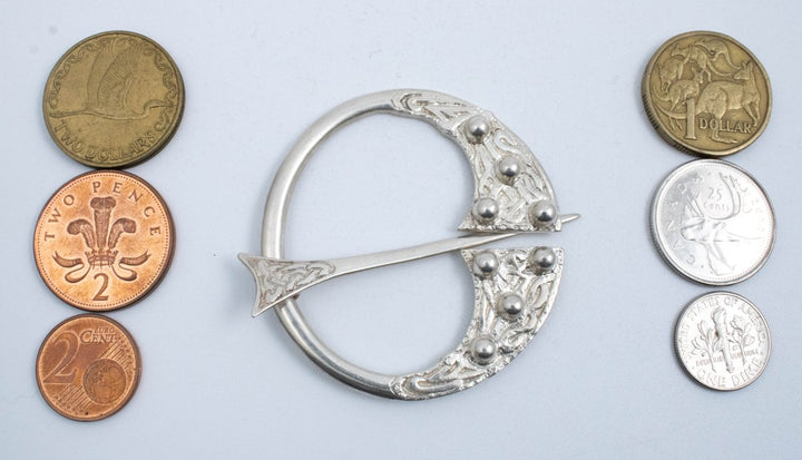Vintage Sterling Silver Celtic Penannular Scottish Brooch! Made in Scotland!