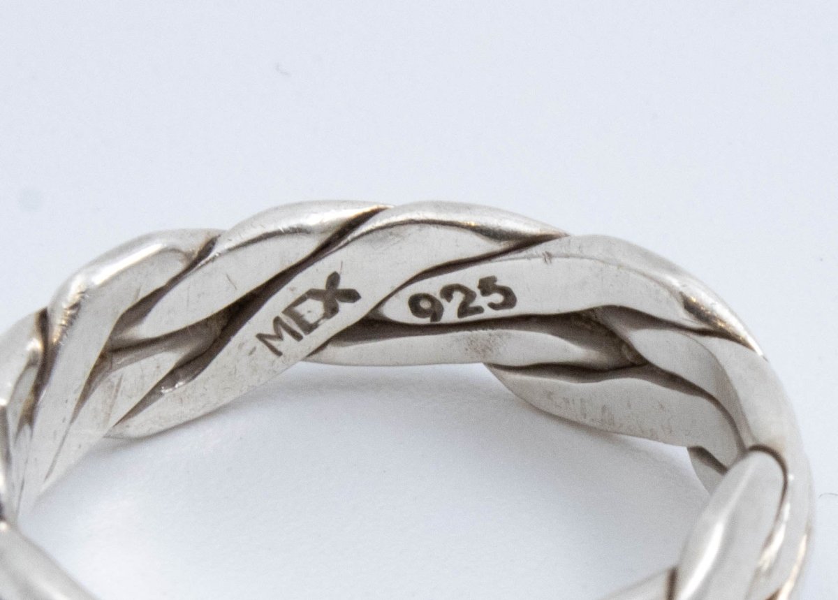 Vintage Sterling Silver Intertwined & Twisted Band! [Size 8.5 US] Made in Mexico - 47Silver - 