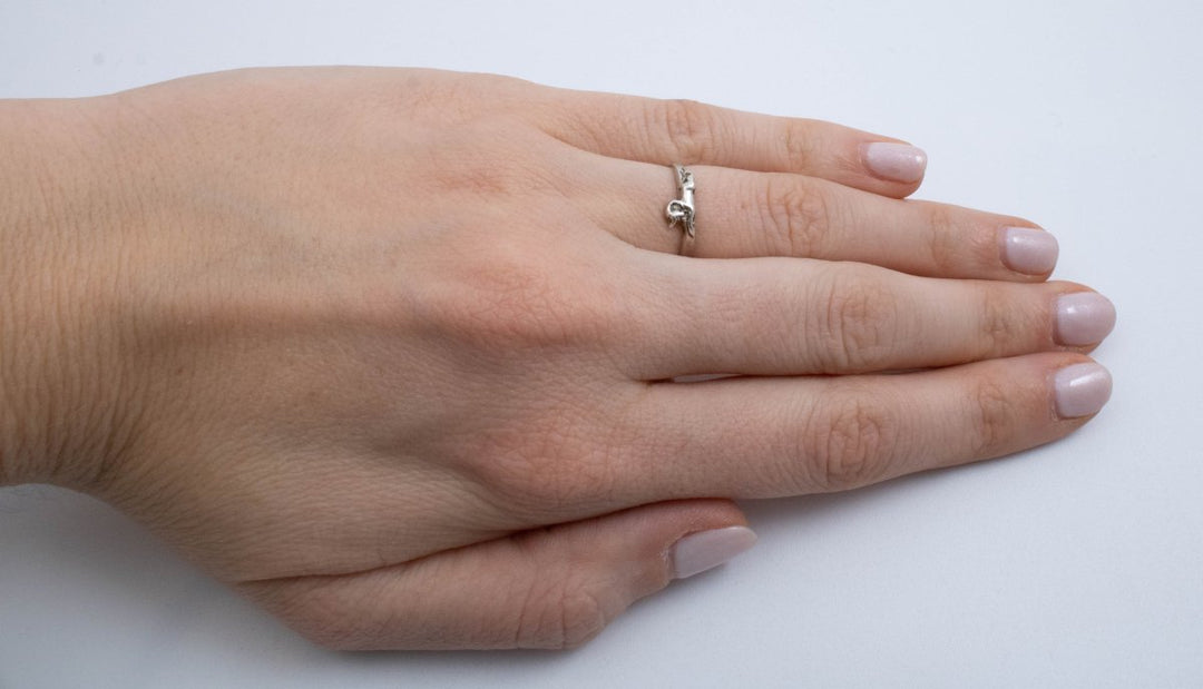 Vintage Sterling Silver Jumping Unicorn Ring! [Size 4.5 US]