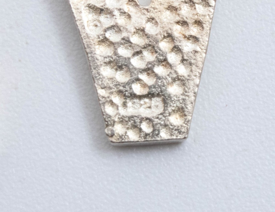 Vintage Sterling Silver Large Letter "M" Pendant With Pocked Finish!