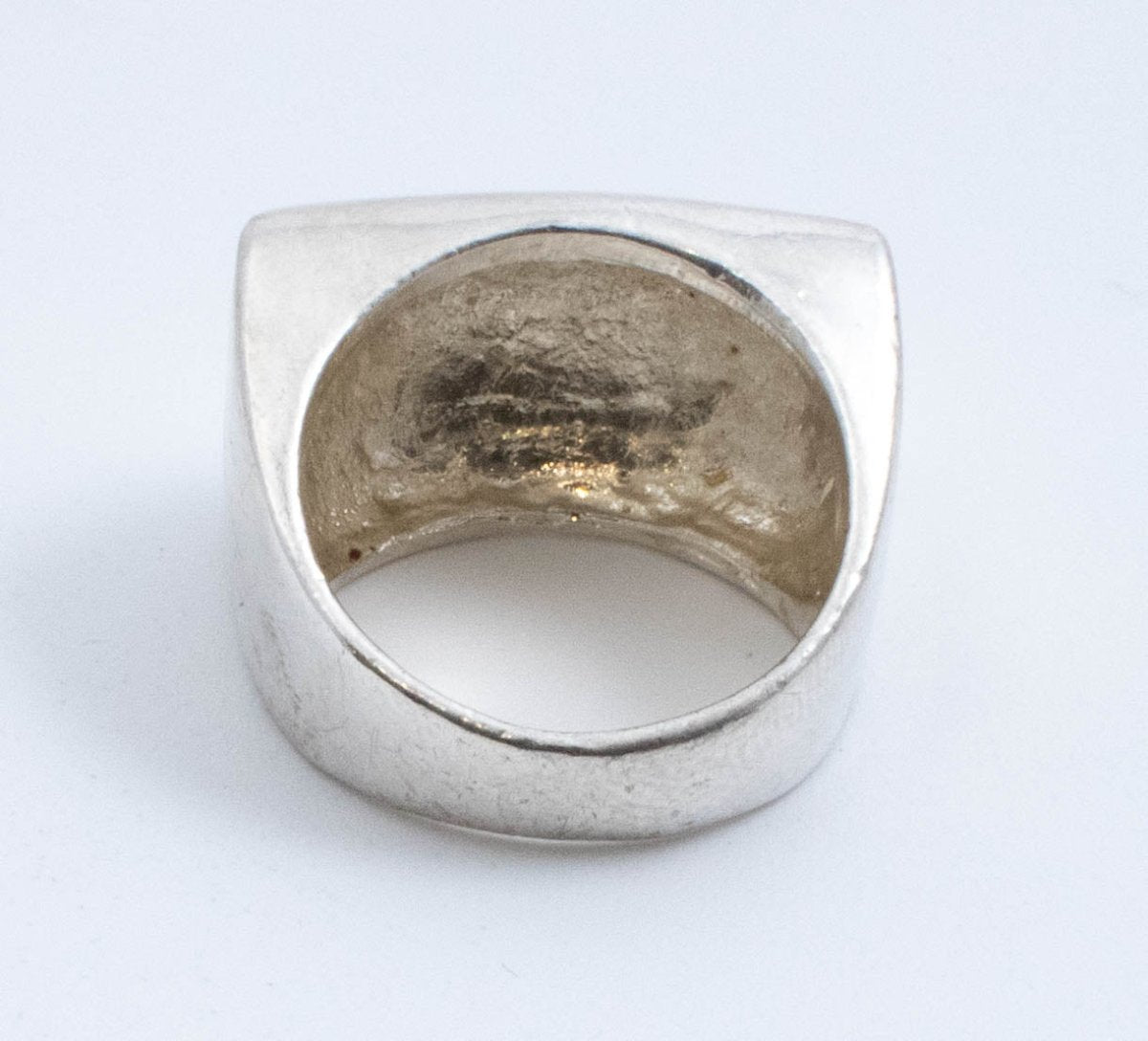 Vintage Sterling Silver Large Rectangular Dome Ring! [Size 7.75 US]