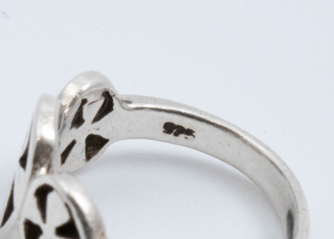Vintage Sterling Silver Ring With 3 Bold Ankh Crosses! [Size 7 US]
