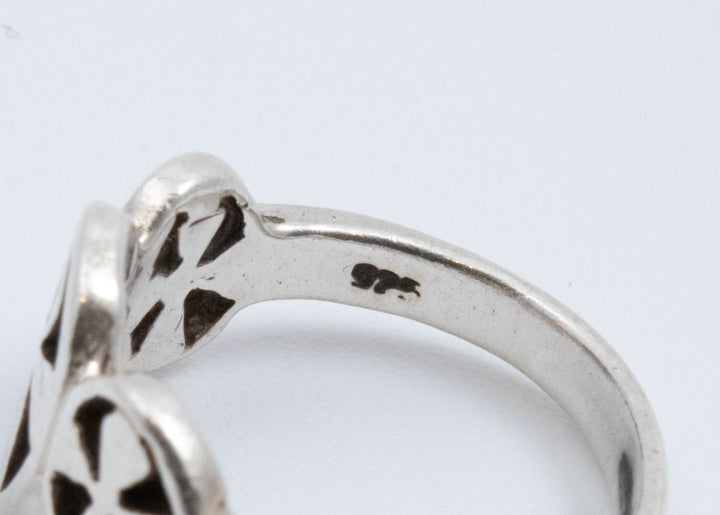 Vintage Sterling Silver Ring With 3 Bold Ankh Crosses! [Size 7 US]