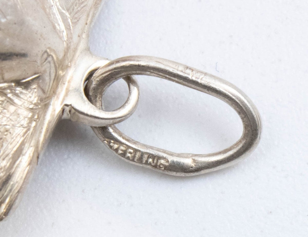 Vintage Sterling Silver Seashell Pendant!