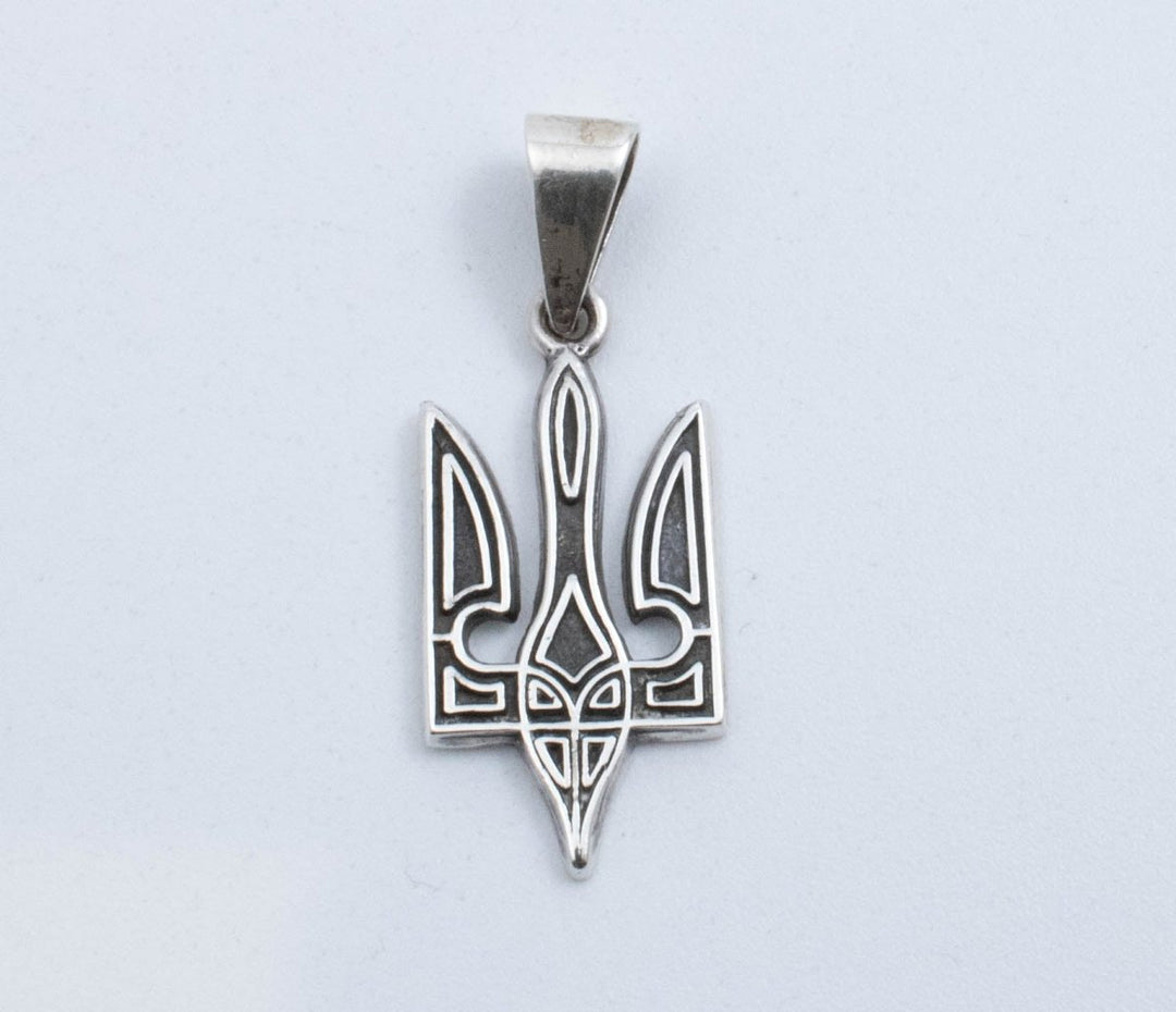 Vintage Sterling Silver Ukrainian Coat of Arms Pendant!